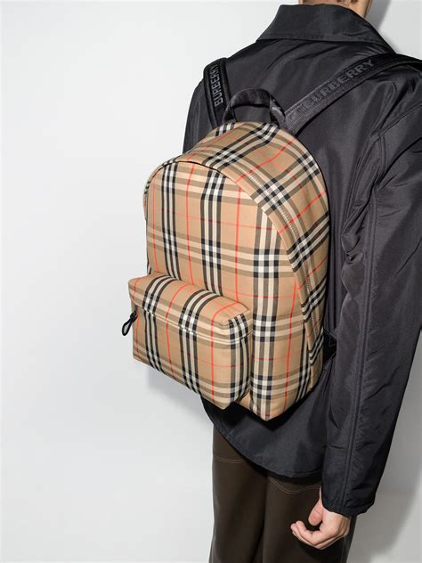 burberry canvas backpacks|Burberry vintage check backpack.